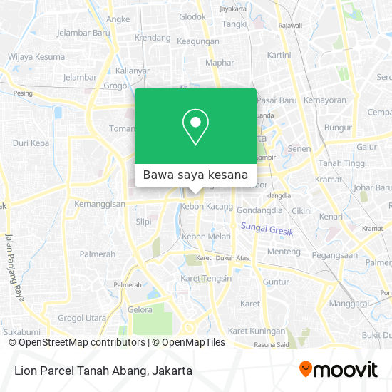 Peta Lion Parcel Tanah Abang