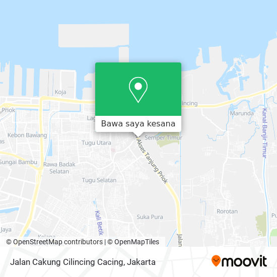 Peta Jalan Cakung Cilincing Cacing