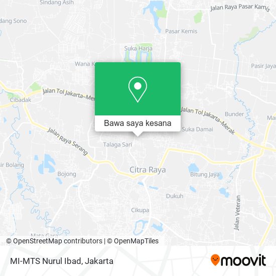 Peta MI-MTS Nurul Ibad, Cikupa