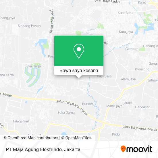 Peta PT Maja Agung Elektrindo, Jalan Industri III Cikupa