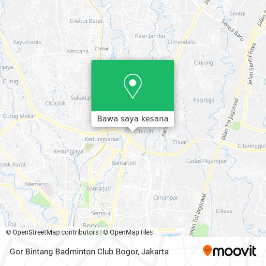 Peta Gor Bintang Badminton Club Bogor