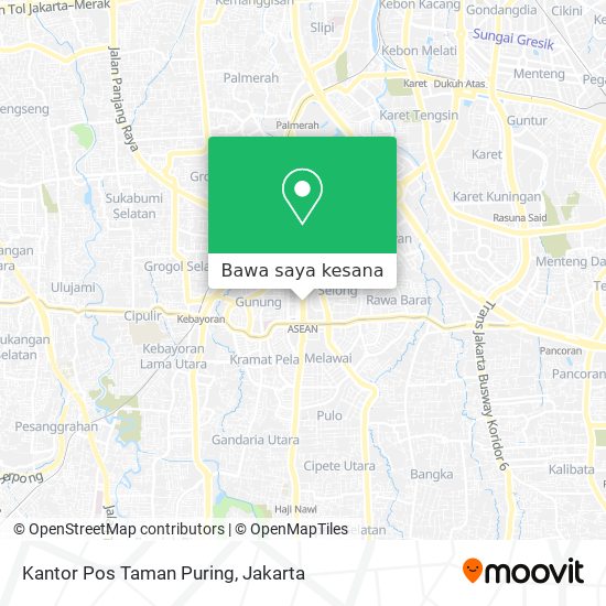 Peta Kantor Pos Taman Puring