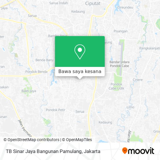 Peta TB Sinar Jaya Bangunan Pamulang