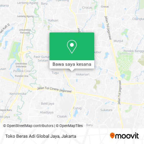 Peta Toko Beras Adi Global Jaya