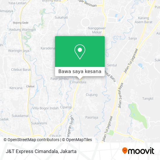 Peta J&T Express Cimandala