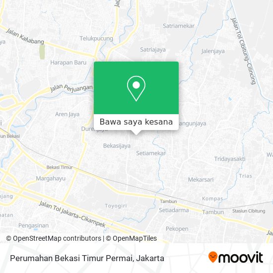 Peta Perumahan Bekasi Timur Permai