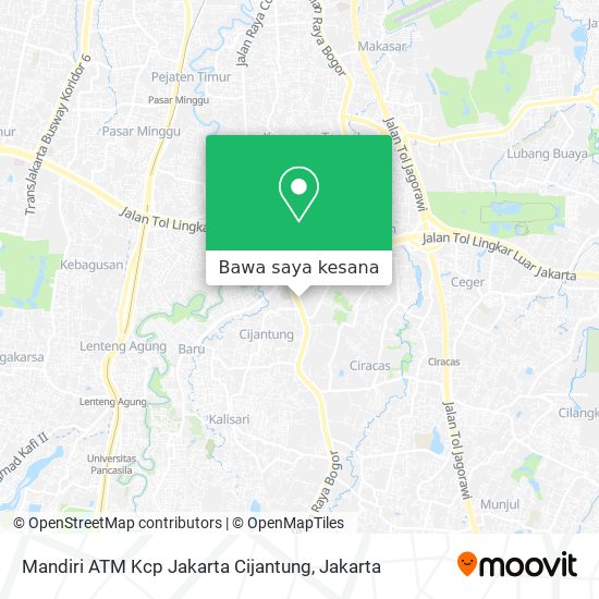 Peta Mandiri ATM Kcp Jakarta Cijantung