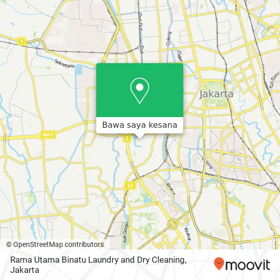Peta Rama Utama Binatu Laundry and Dry Cleaning, Jalan Saleh Palmerah