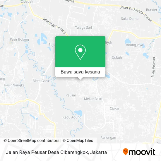 Peta Jalan Raya Peusar Desa Cibarengkok, Panongan