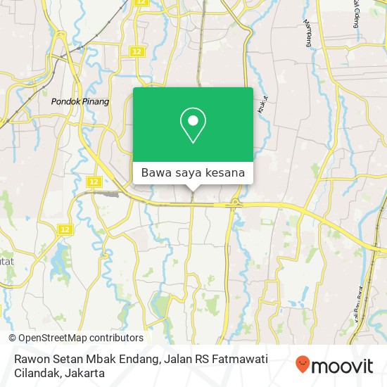 Peta Rawon Setan Mbak Endang, Jalan RS Fatmawati Cilandak