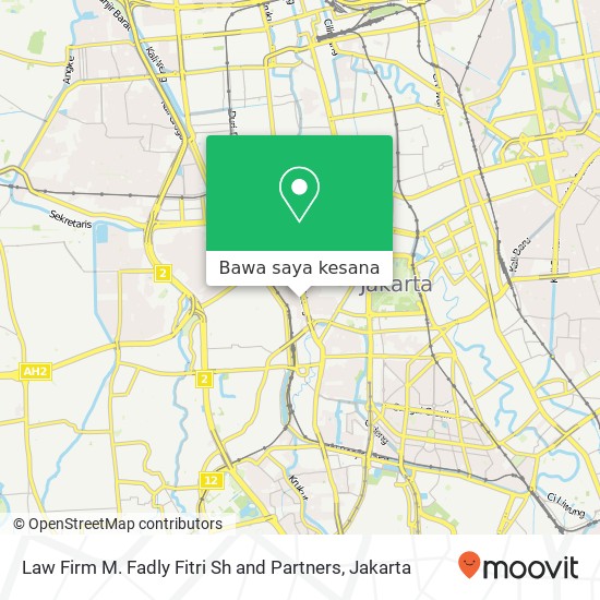 Peta Law Firm M. Fadly Fitri Sh and Partners, Jalan Cimanuk Gambir