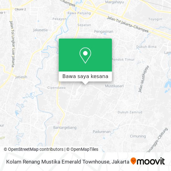 Peta Kolam Renang Mustika Emerald Townhouse
