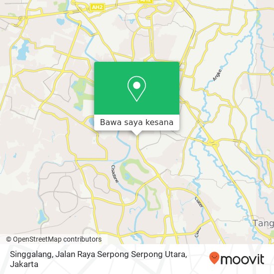 Peta Singgalang, Jalan Raya Serpong Serpong Utara