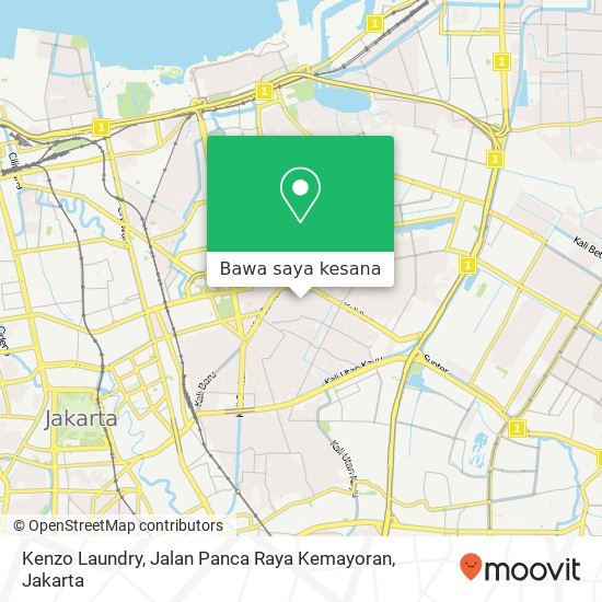 Peta Kenzo Laundry, Jalan Panca Raya Kemayoran