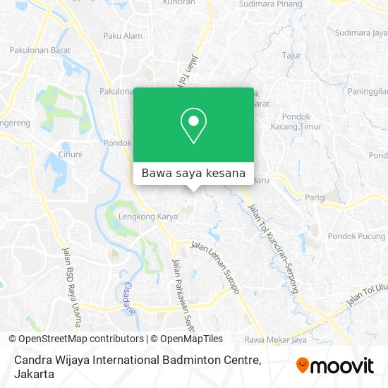 Peta Candra Wijaya International Badminton Centre