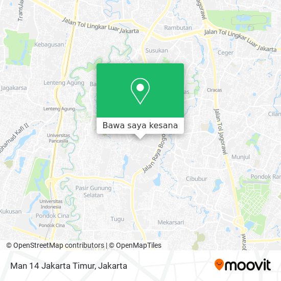 Peta Man 14 Jakarta Timur