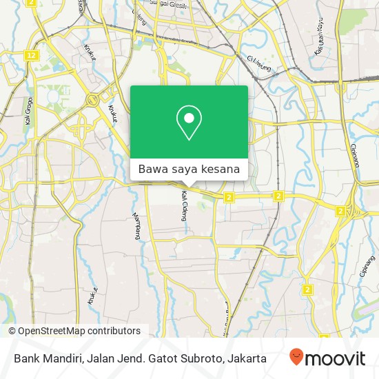 Peta Bank Mandiri, Jalan Jend. Gatot Subroto