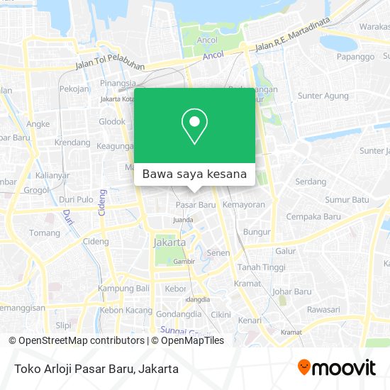 Peta Toko Arloji Pasar Baru