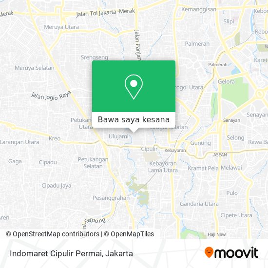 Peta Indomaret Cipulir Permai