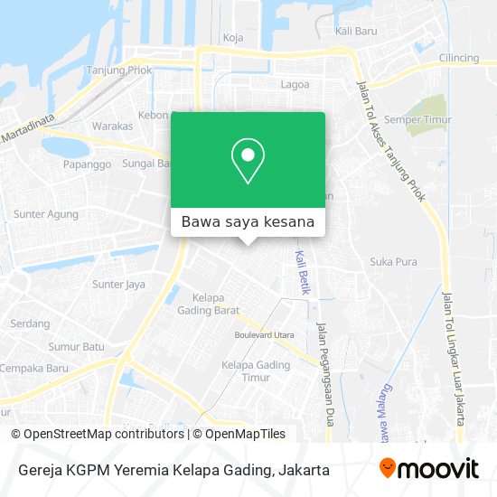 Peta Gereja KGPM Yeremia Kelapa Gading