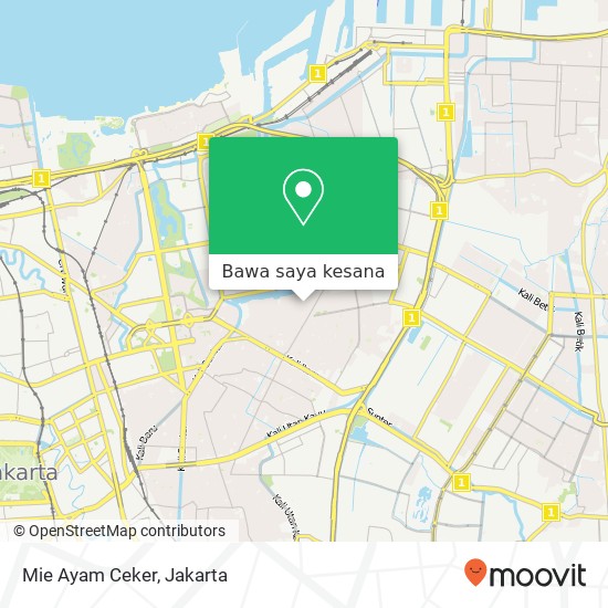 Peta Mie Ayam Ceker, Tanjung Priok 14350