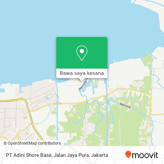 Peta PT Adini Shore Base, Jalan Jaya Pura