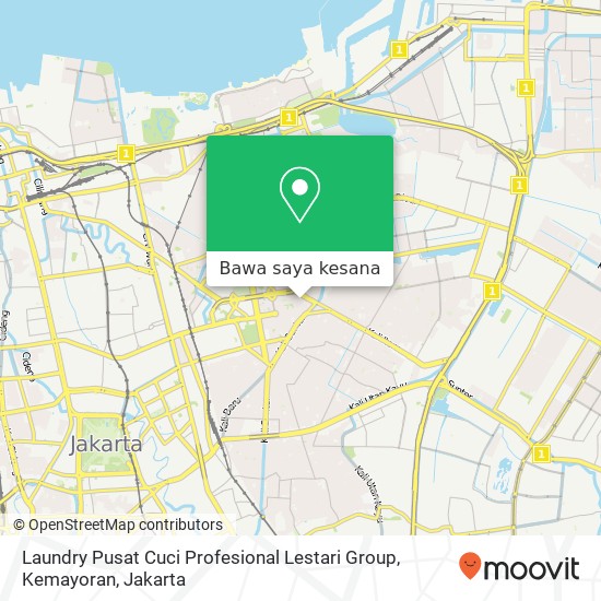 Peta Laundry Pusat Cuci Profesional Lestari Group, Kemayoran