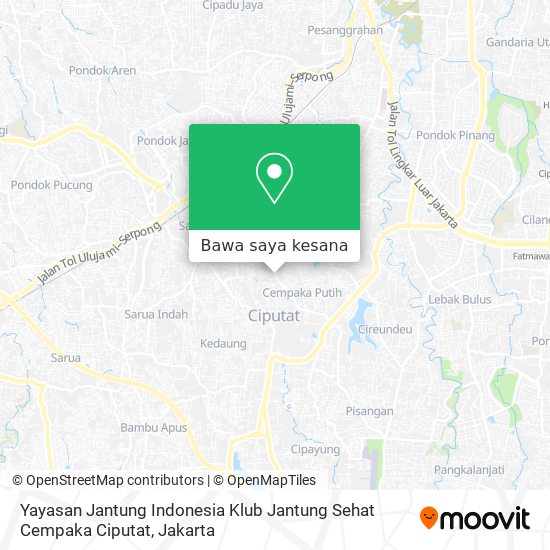 Peta Yayasan Jantung Indonesia Klub Jantung Sehat Cempaka Ciputat