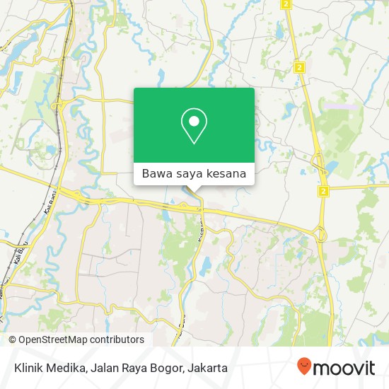 Peta Klinik Medika, Jalan Raya Bogor