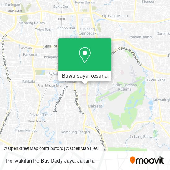 Peta Perwakilan Po Bus Dedy Jaya