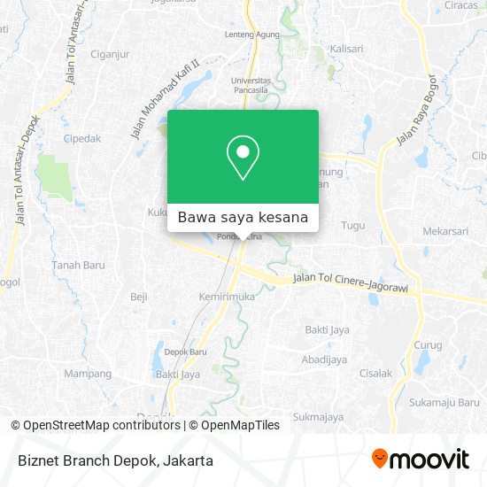 Peta Biznet Branch Depok