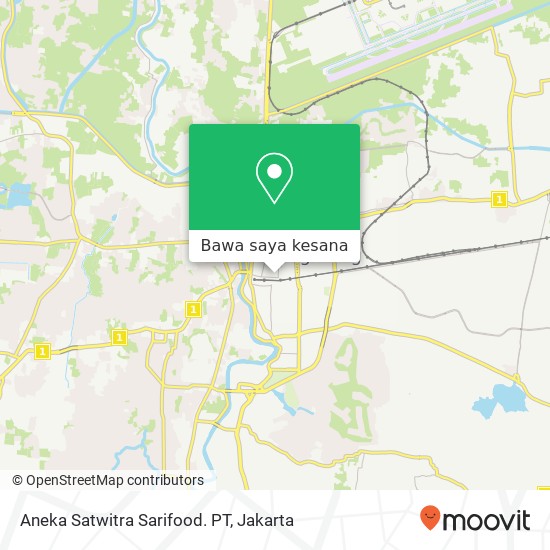 Peta Aneka Satwitra Sarifood. PT, Jalan Jend. Ahmad Yani Tangerang