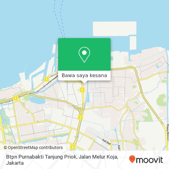 Peta Btpn Purnabakti Tanjung Priok, Jalan Melur Koja