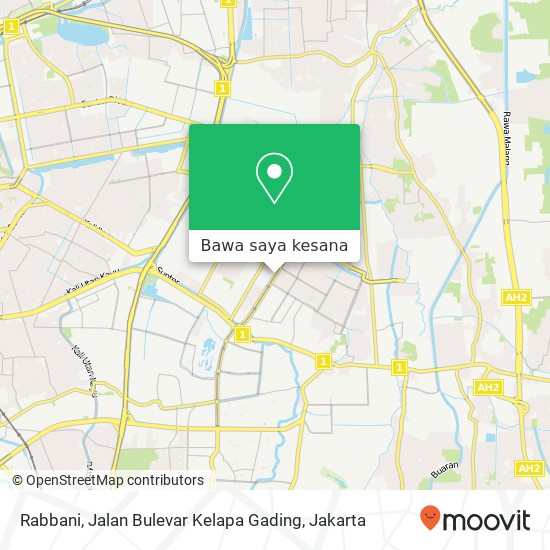 Peta Rabbani, Jalan Bulevar Kelapa Gading