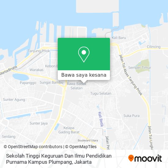 Peta Sekolah Tinggi Keguruan Dan Ilmu Pendidikan Purnama Kampus Plumpang