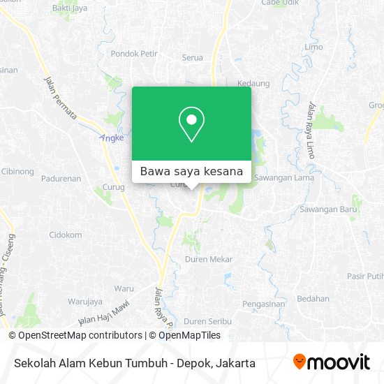 Peta Sekolah Alam Kebun Tumbuh - Depok