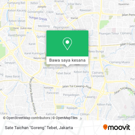 Peta Sate Taichan "Goreng" Tebet