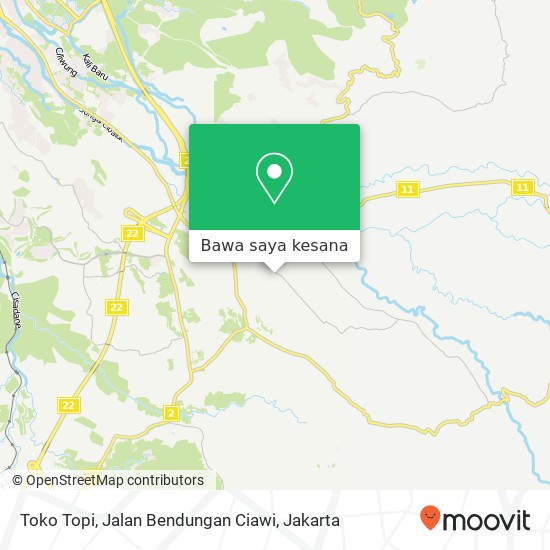 Peta Toko Topi, Jalan Bendungan Ciawi