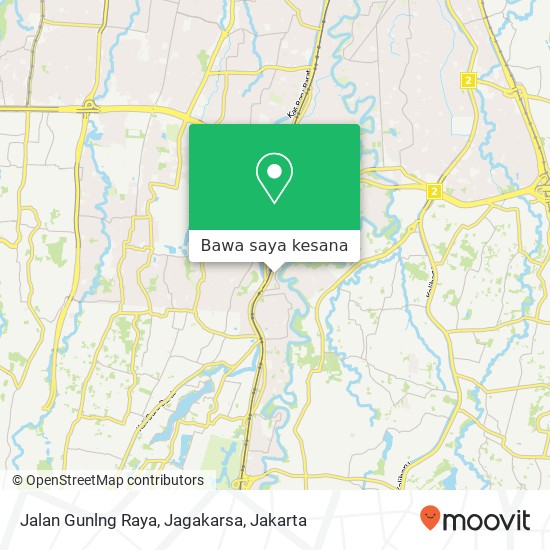 Peta Jalan Gunlng Raya, Jagakarsa