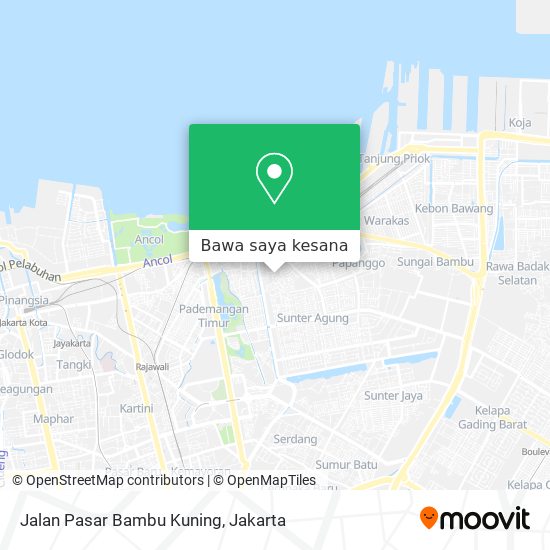 Peta Jalan Pasar Bambu Kuning