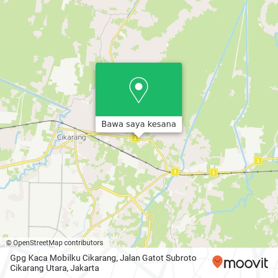 Peta Gpg Kaca Mobilku Cikarang, Jalan Gatot Subroto Cikarang Utara