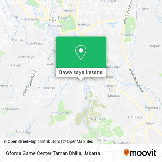 Peta Gforce Game Center Taman Dhika