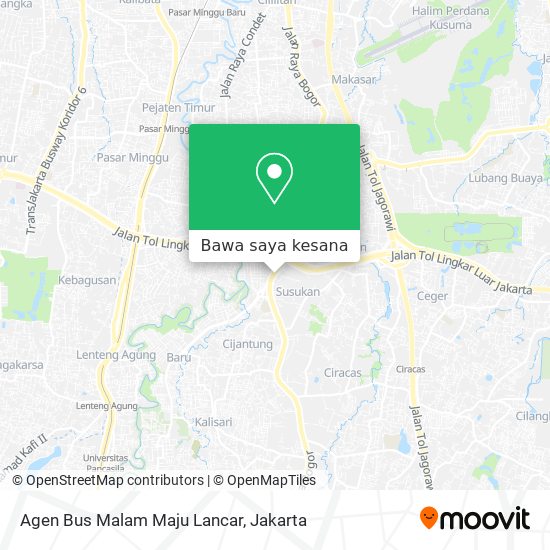 Peta Agen Bus Malam Maju Lancar