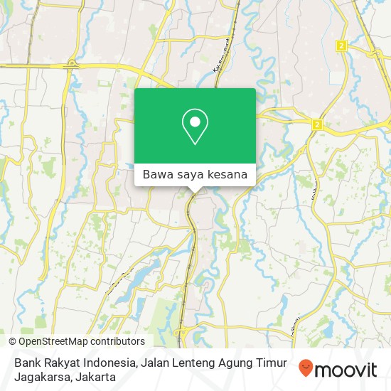 Peta Bank Rakyat Indonesia, Jalan Lenteng Agung Timur Jagakarsa