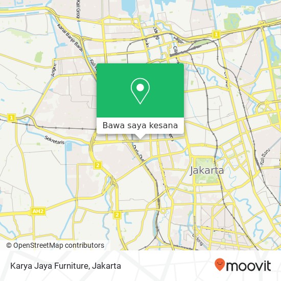 Peta Karya Jaya Furniture, Jalan KH. Hasyim Ashari