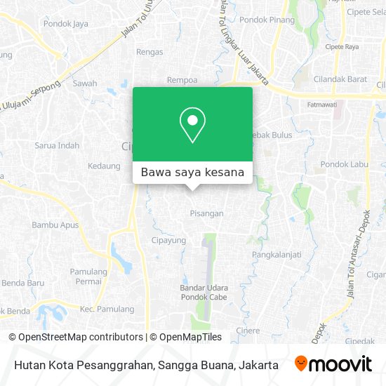 Peta Hutan Kota Pesanggrahan, Sangga Buana