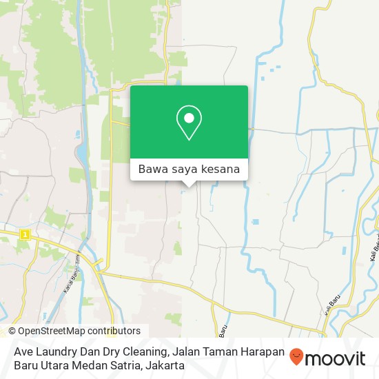 Peta Ave Laundry Dan Dry Cleaning, Jalan Taman Harapan Baru Utara Medan Satria