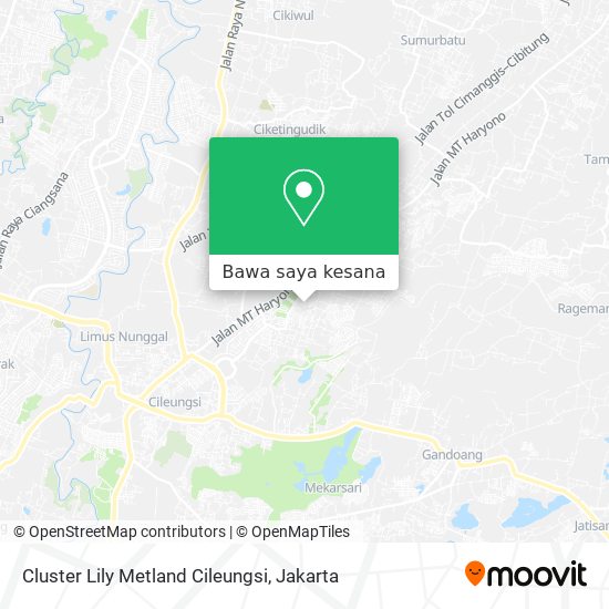 Peta Cluster Lily Metland Cileungsi
