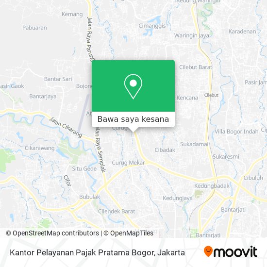 Peta Kantor Pelayanan Pajak Pratama Bogor