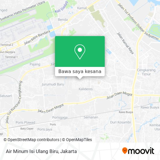 Peta Air Minum Isi Ulang Biru